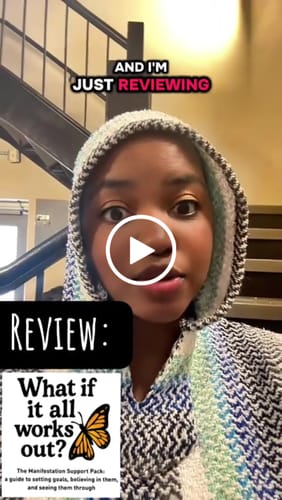 Customer video review of Manifestation Pack (Printable PDF) – a guide to setting goals, believing in them, and seeing them through