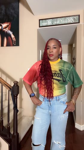 Customer photo review of Represent Jamaica Mesh Jersey (Roots)