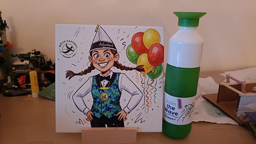 Customer photo review of Jouw Foto in Karikatuur Stijl - Gepersonaliseerde Tegel