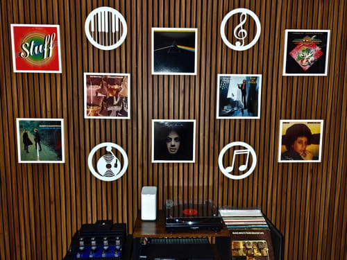 Customer photo review of Music Emblems (Set of Four) - Metal Wall Art