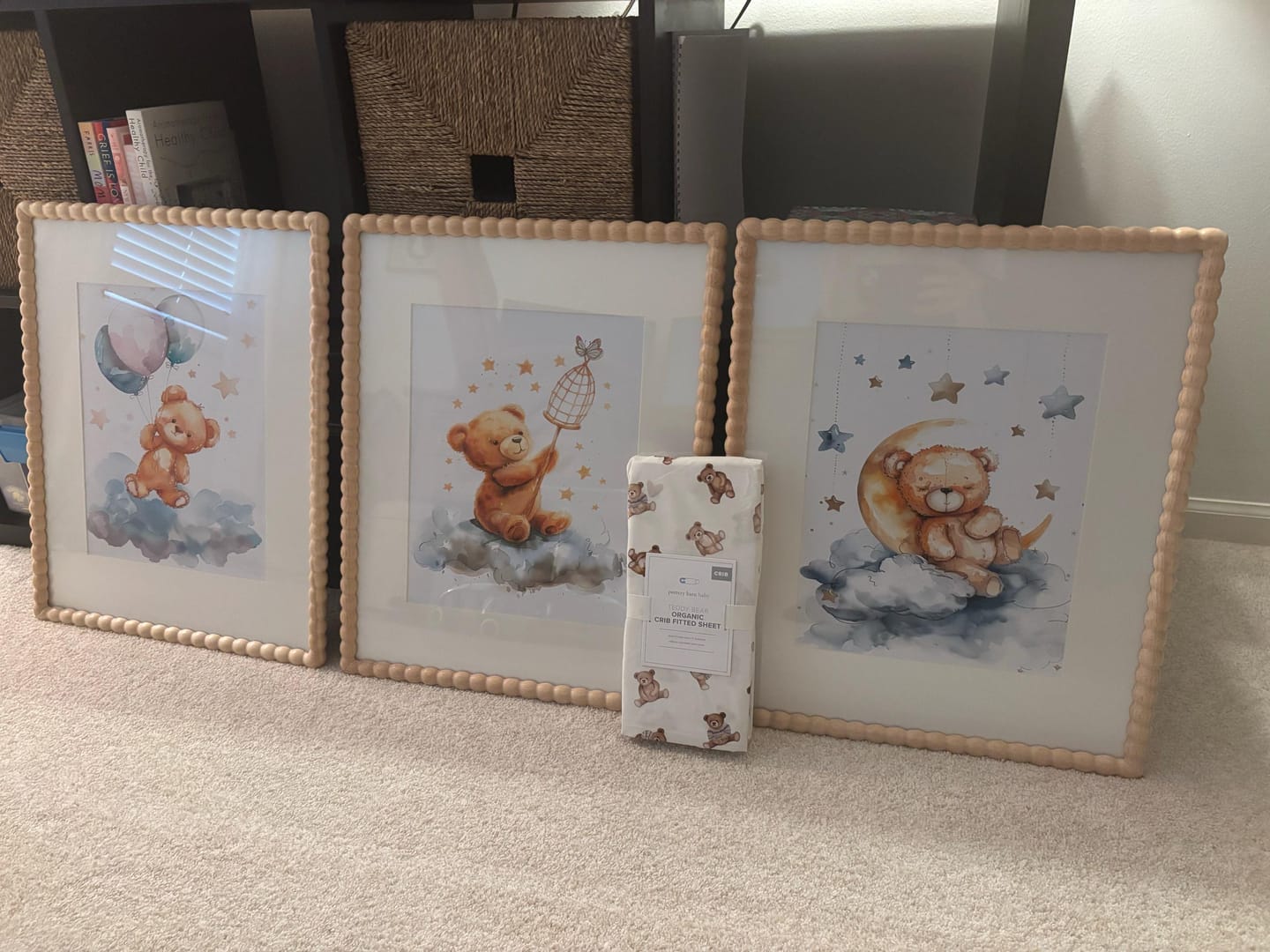 Customer photo review of Set of 3 Teddy Bear with Balloon Print Decor Set