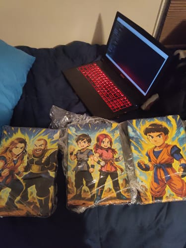 Customer photo review of Personalized Canvas - Portrait in Dragon Ball style