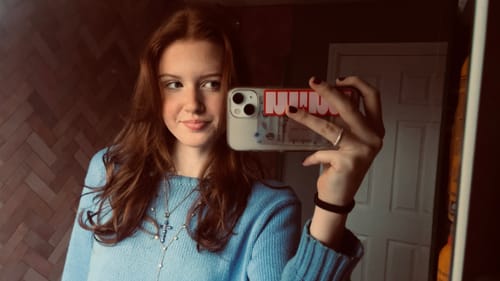 Customer photo review of India Droplet Necklace Gold & Turquoise