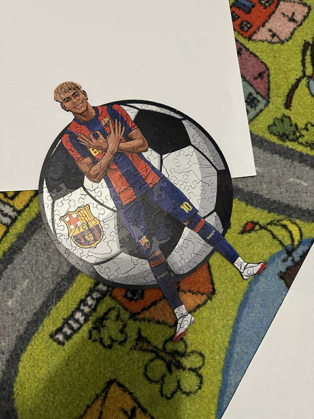 Customer photo review of Lamine Yamal - Wooden Puzzle