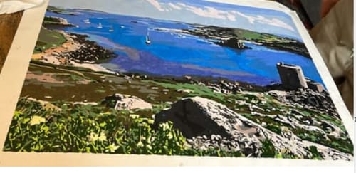 Customer photo review of Custom Landscape Paint By Numbers