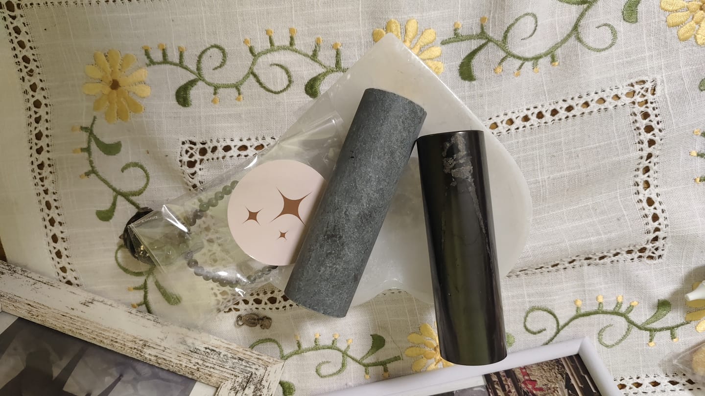 Customer photo review of Bol de Selenita Corazón Grande | Bienestar - Tranquilidad