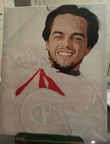 Customer photo review of Custom Portrait Paint By Numbers