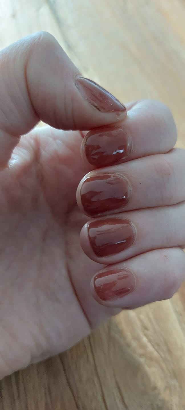 Customer photo review of Chocolate Brown Dipping Powder