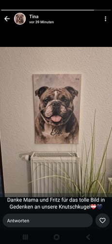 Customer photo review of Dein Haustier als Porträt - Individuelle Leinwand