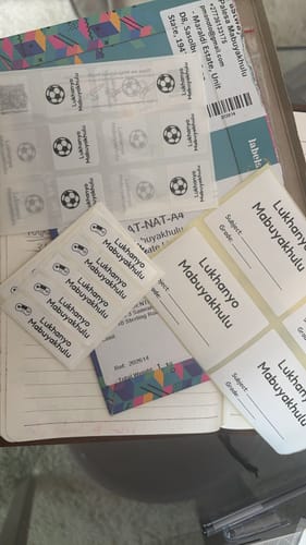 Customer photo review of Book Labels