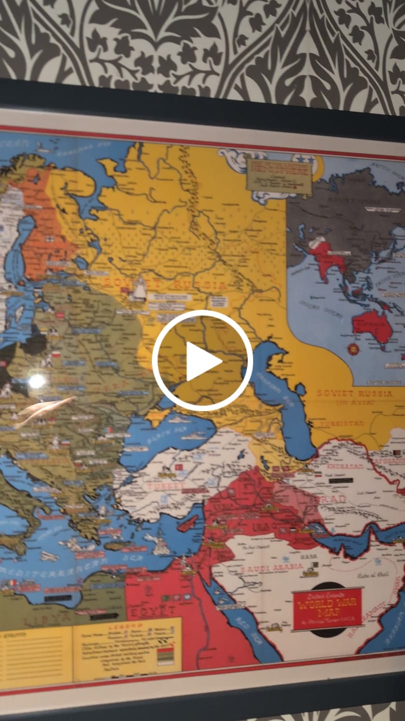 Customer video review of Old World War 2 Map, 1942 by Stanley Turner  - "Dated Events" WW2 History Chart