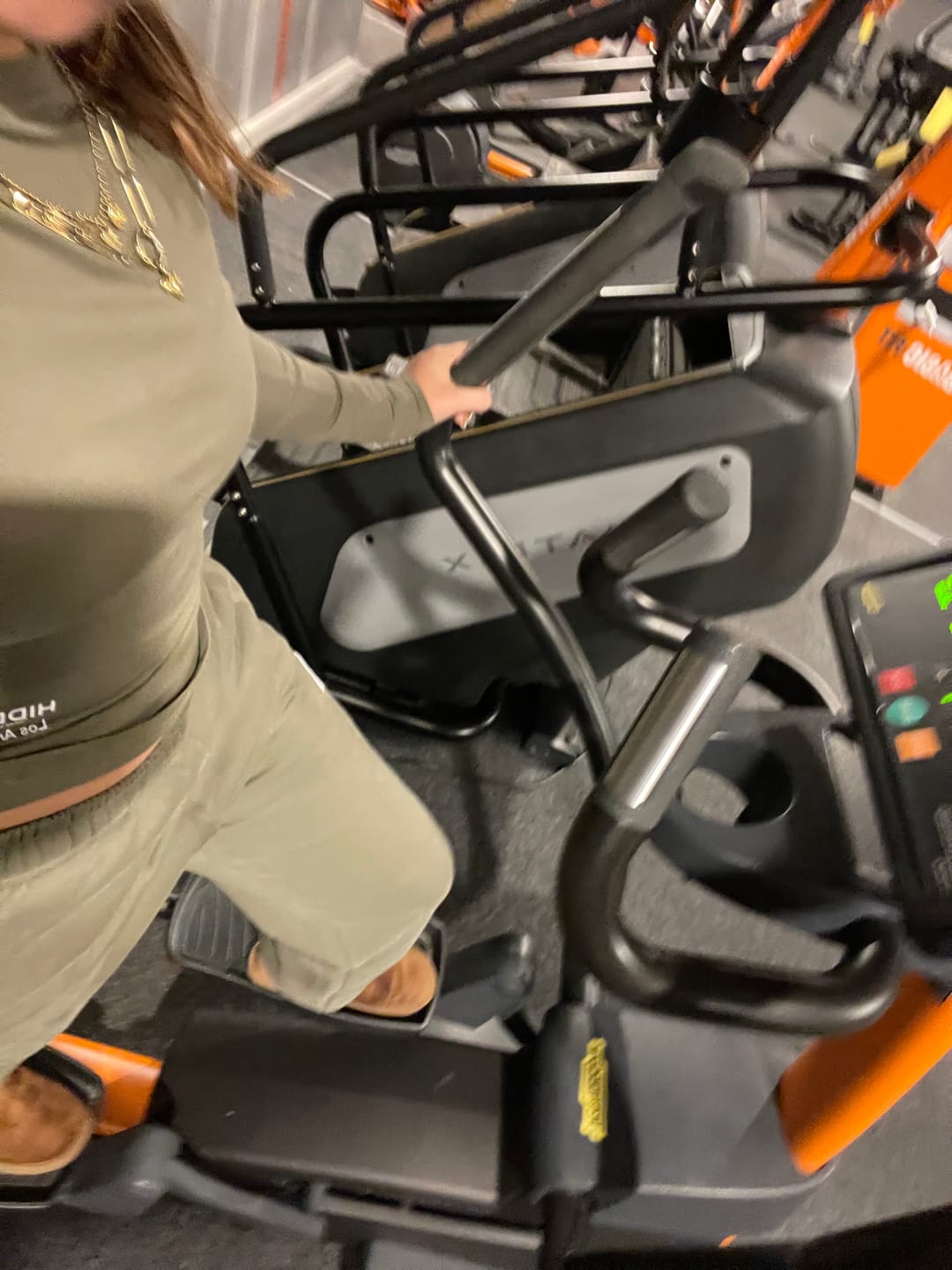Customer photo review of GATED COMMUNITY CUFFED SWEATPANTS SAGE