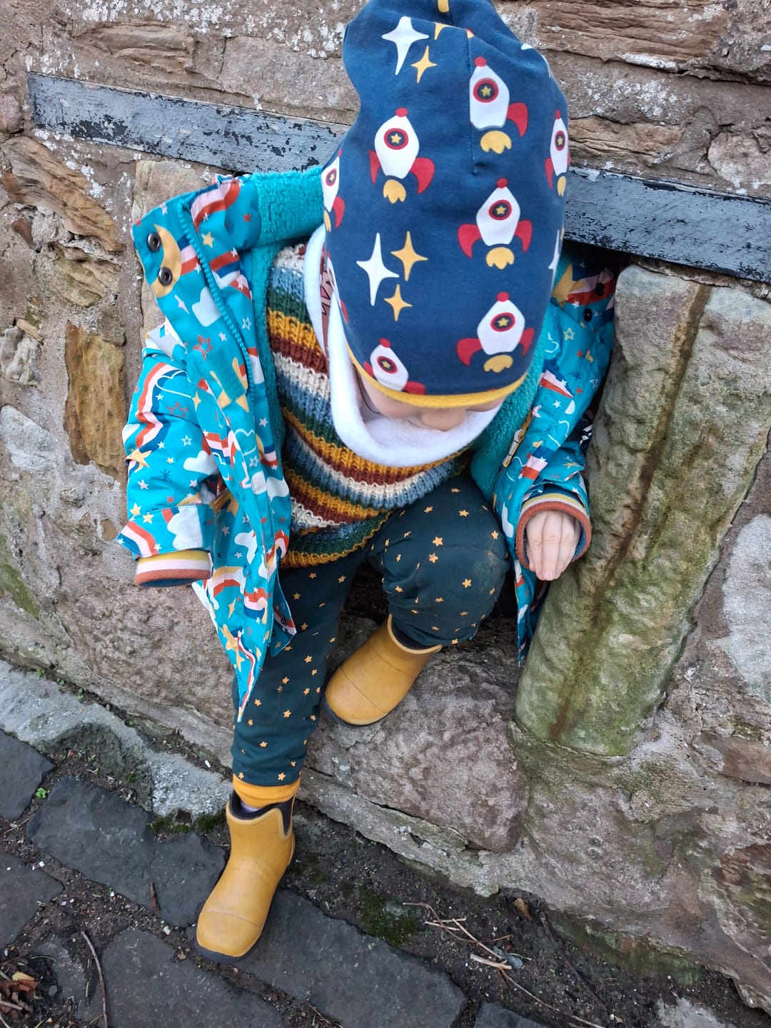 Customer photo review of Golden Stars Knee Patch Cosy Joggers