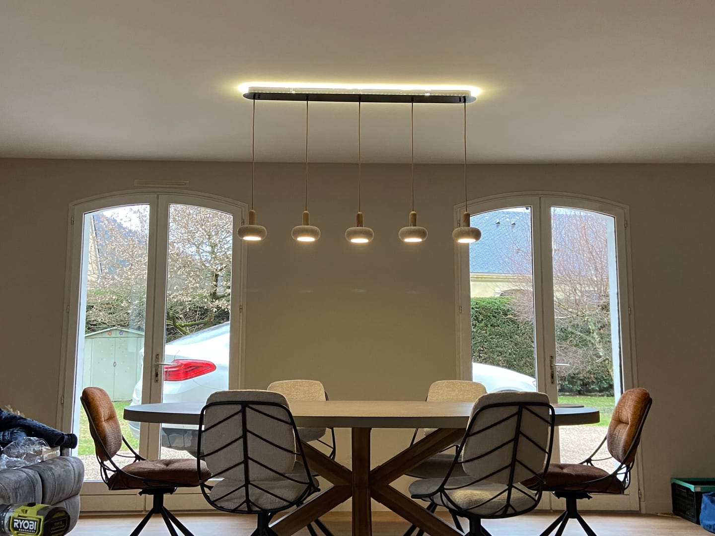 Customer photo review of Suspension STONE en pierre naturelle et bois | Style scandinave