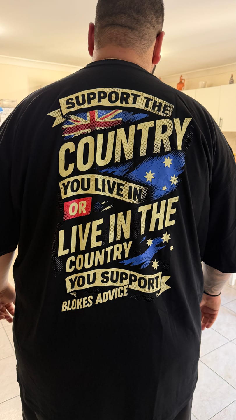 Customer photo review of Stand Up Tee - Black