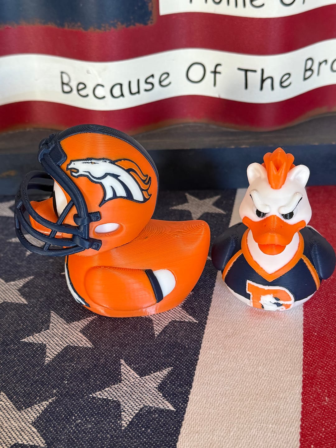 Customer photo review of DENVER BRONCOS DUCK – BUILT FOR SUNDAYS. READY FOR GAME DAY.