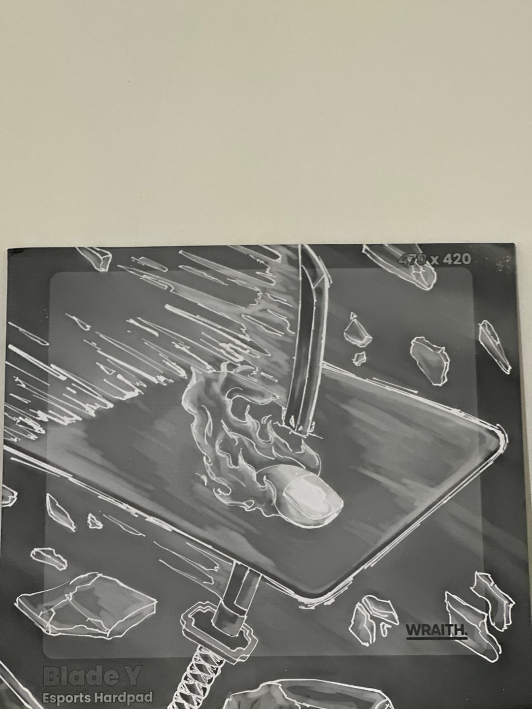 Customer photo review of Wraith Blade Y Hard Mousepad