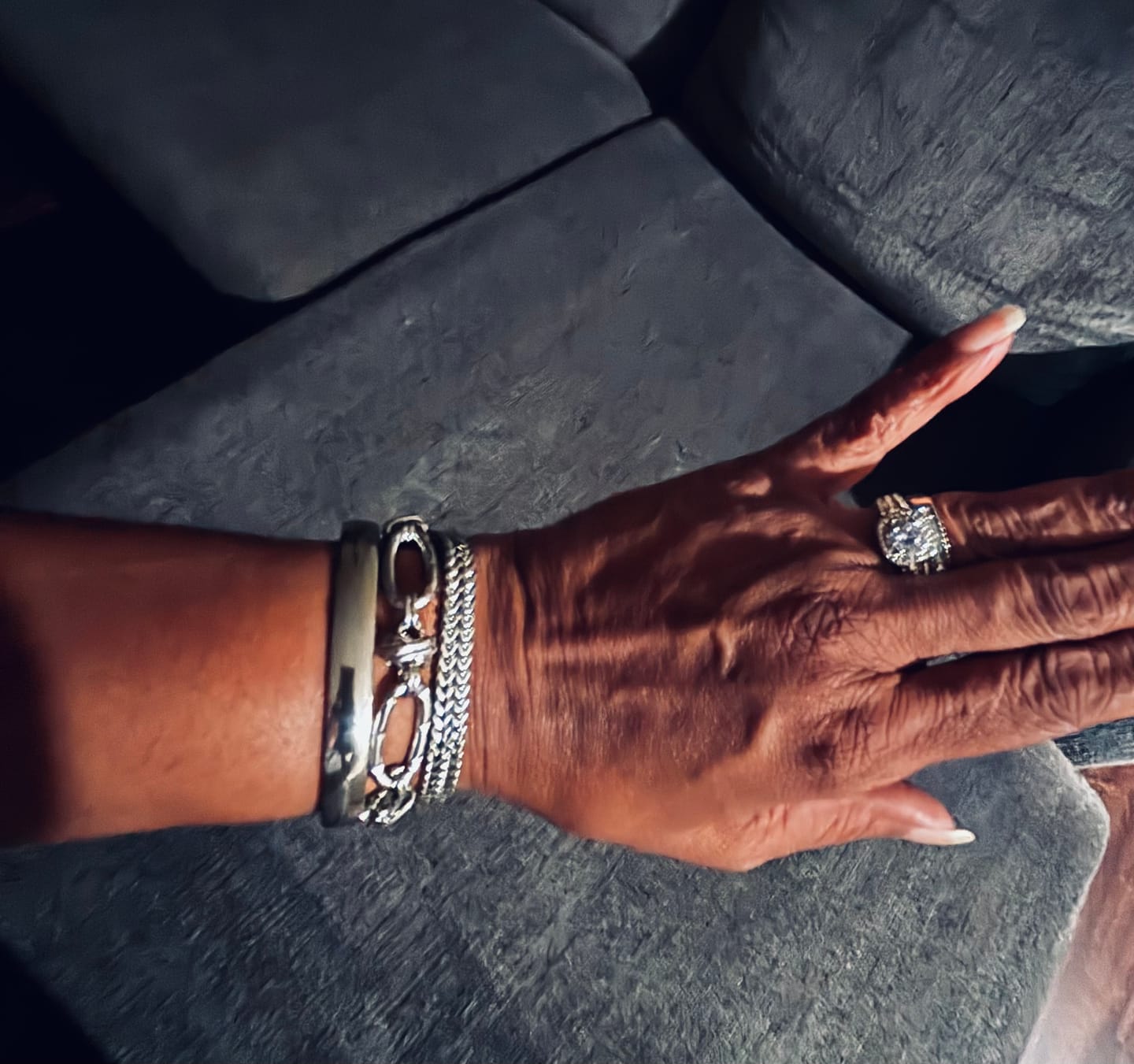 Customer photo review of Alisha Stainless Steel Bracelet Stack