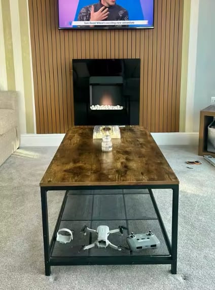 Customer photo review of CleanWall | Zelfklevende 3D Wandpanelen PVC Houtlook