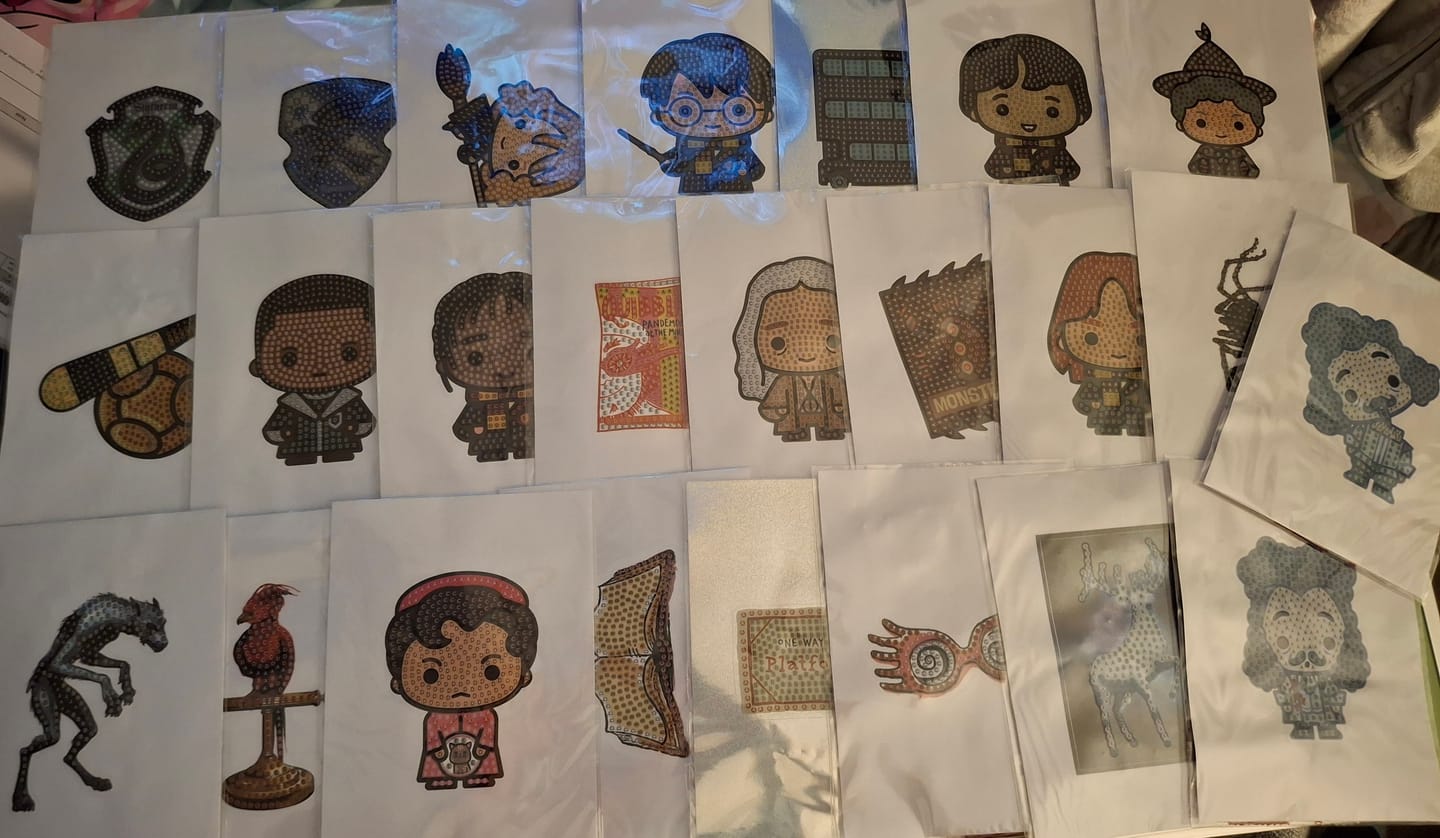 Customer photo review of Harry Potter Crystal Art Sticker Pack