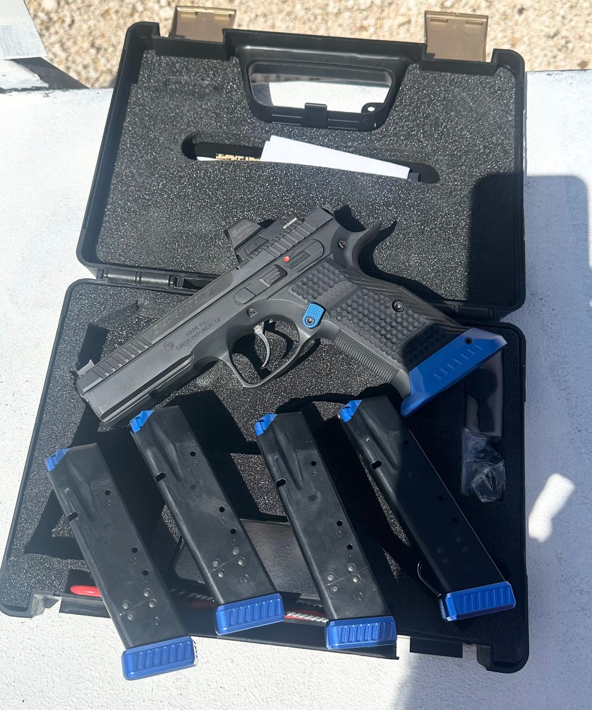 Customer photo review of CZ Shadow 2 Magazine Release Button | Competition Upgrade