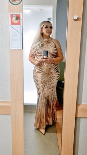 Customer photo review of Nazz Collection Berry Magic Maxi Dress