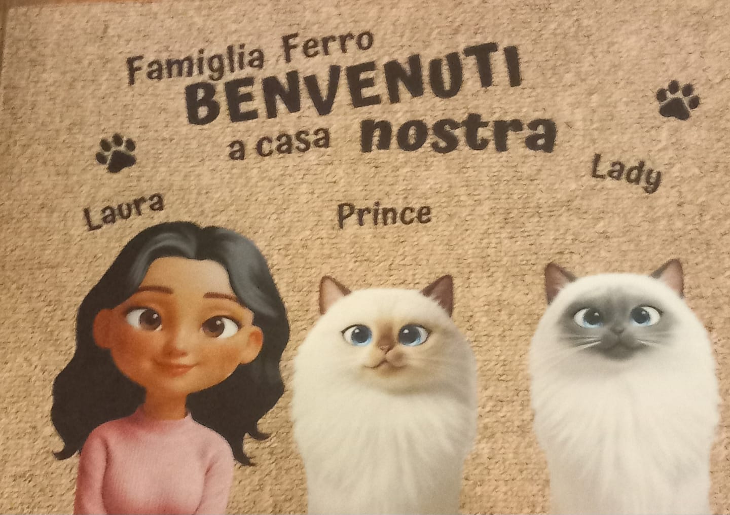 Customer photo review of Casa nostra - Zerbino personalizzato