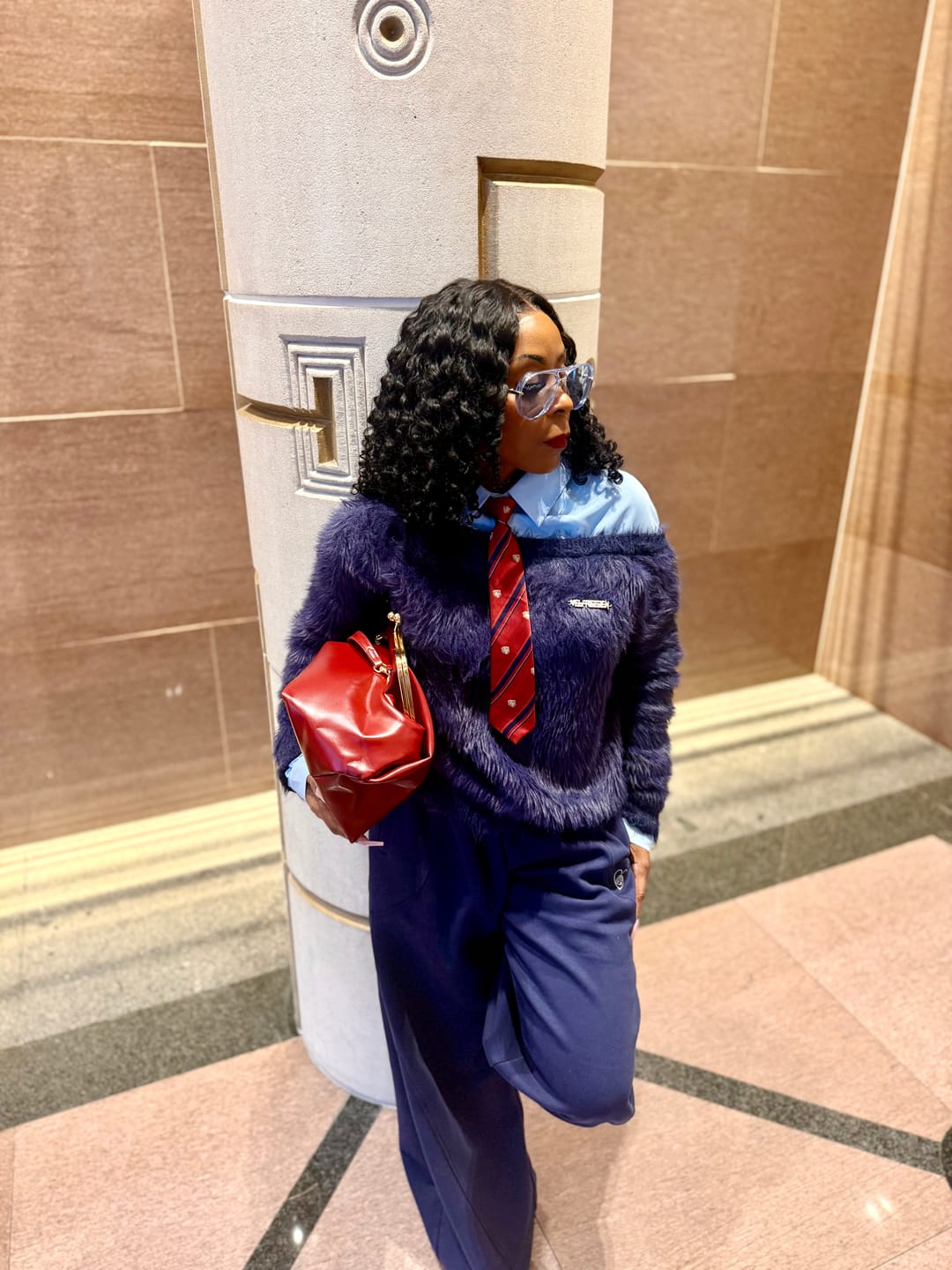 Customer photo review of Aelfric Eden Tie Two Layer Sweater