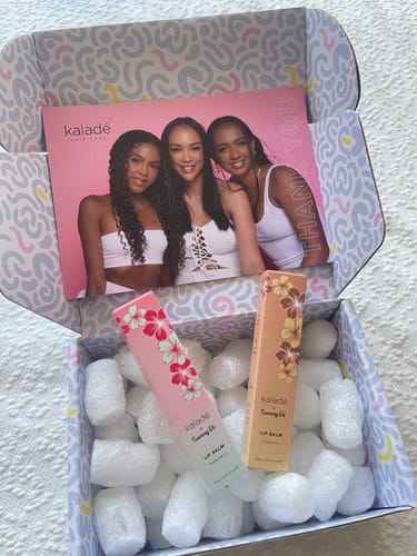 Customer photo review of Kaladé x Sunny Dé Kiss & Tell Lip Balm