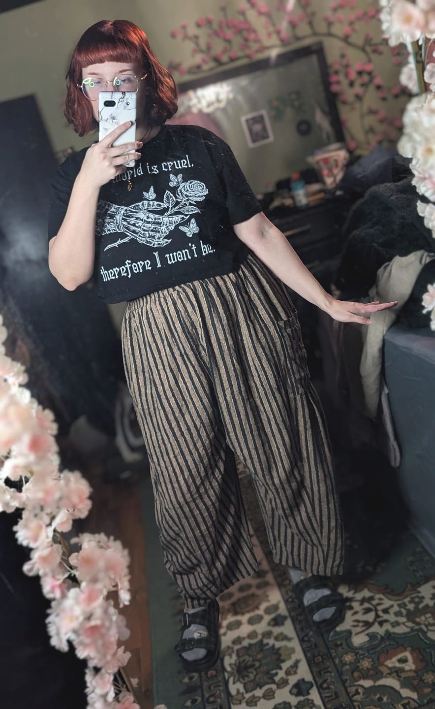 Customer photo review of Cruel World Crop Tee