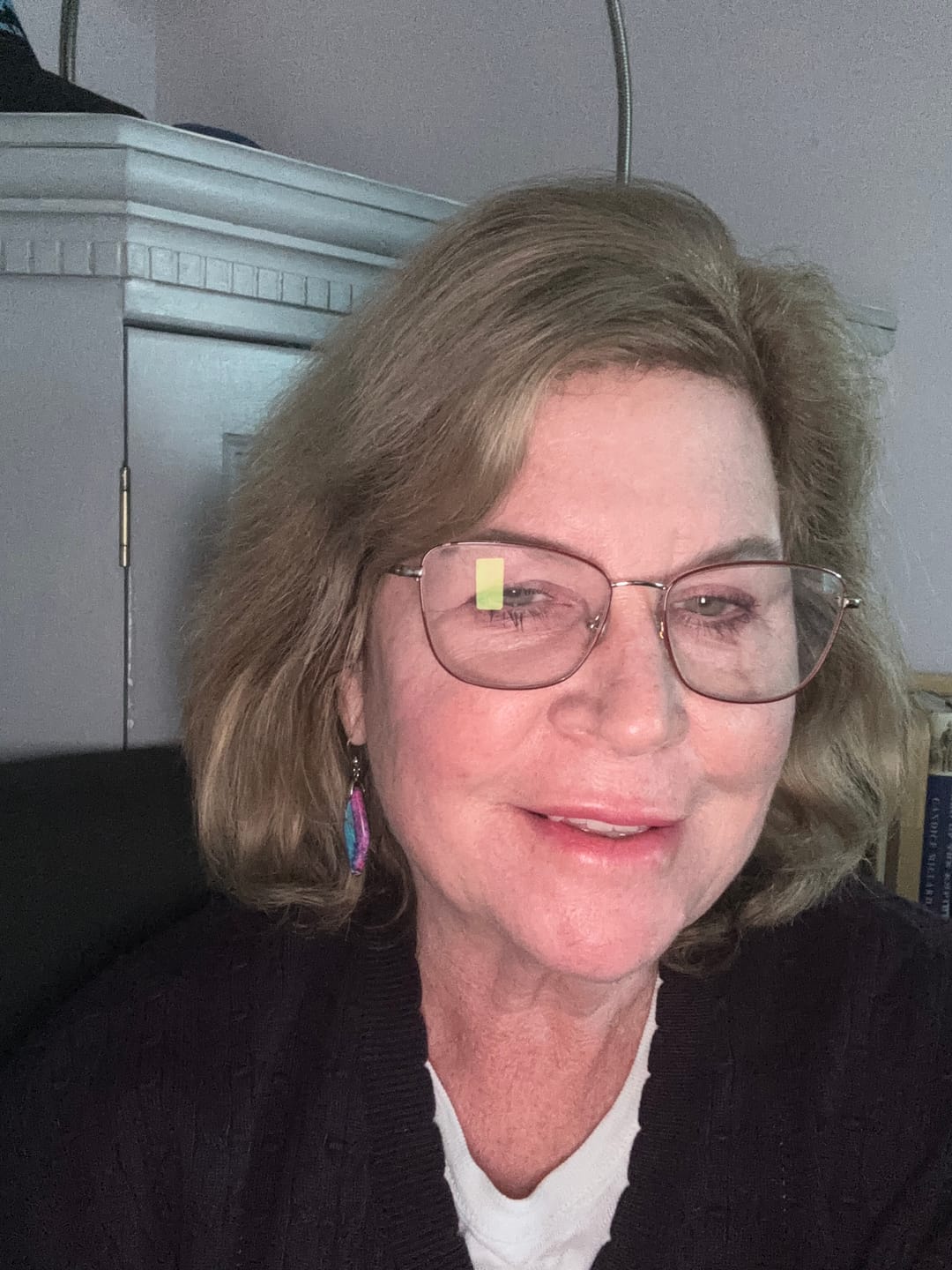 Customer photo review of Jasper Leaf Dangle Earrings