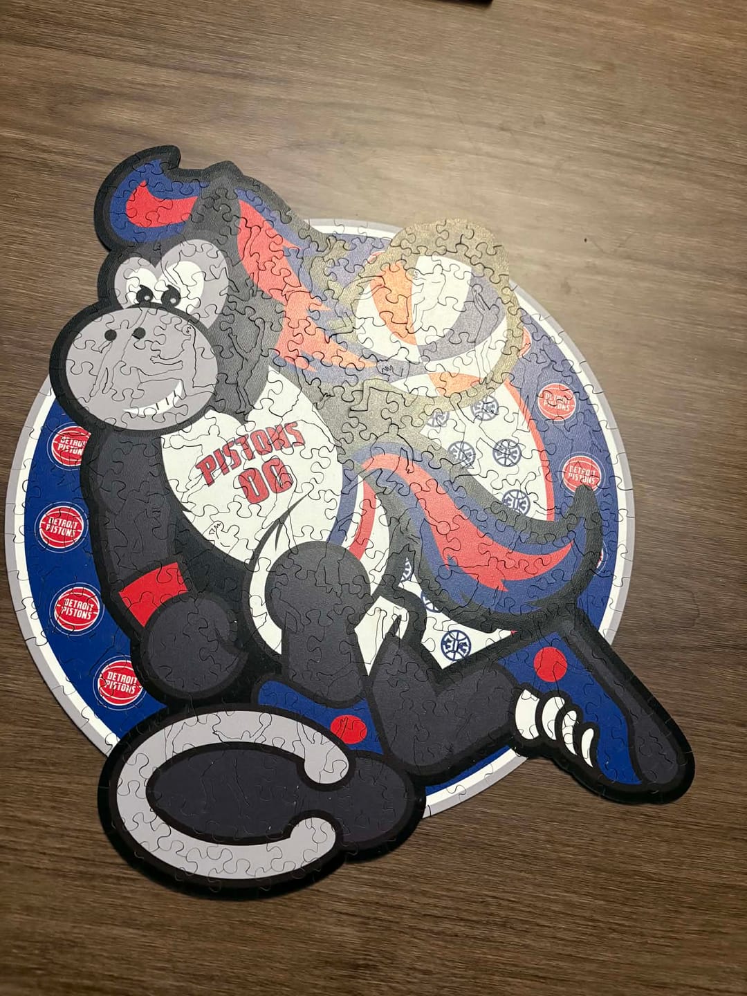 Customer photo review of Detroit Pistons™ Mascot - Wooden Puzzle