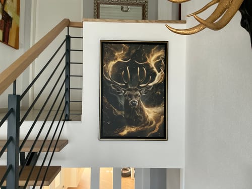 Customer photo review of Leinwandbild | Magischer Hirsch im Sternenlicht | Hochformat