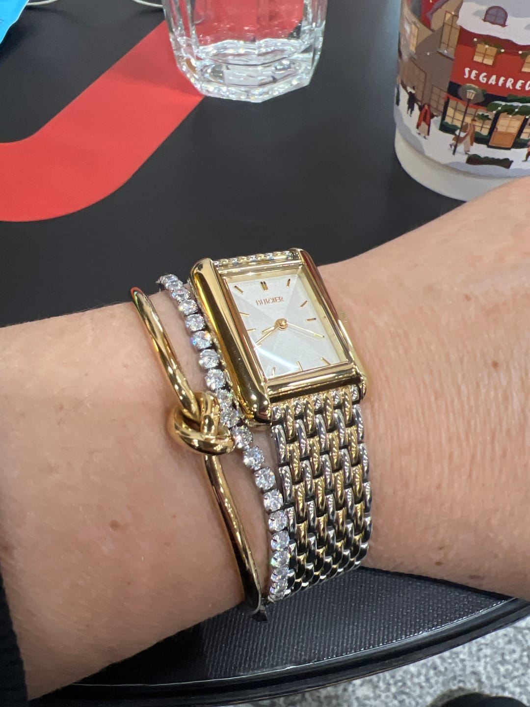 Customer photo review of Jade Silver Bracelet