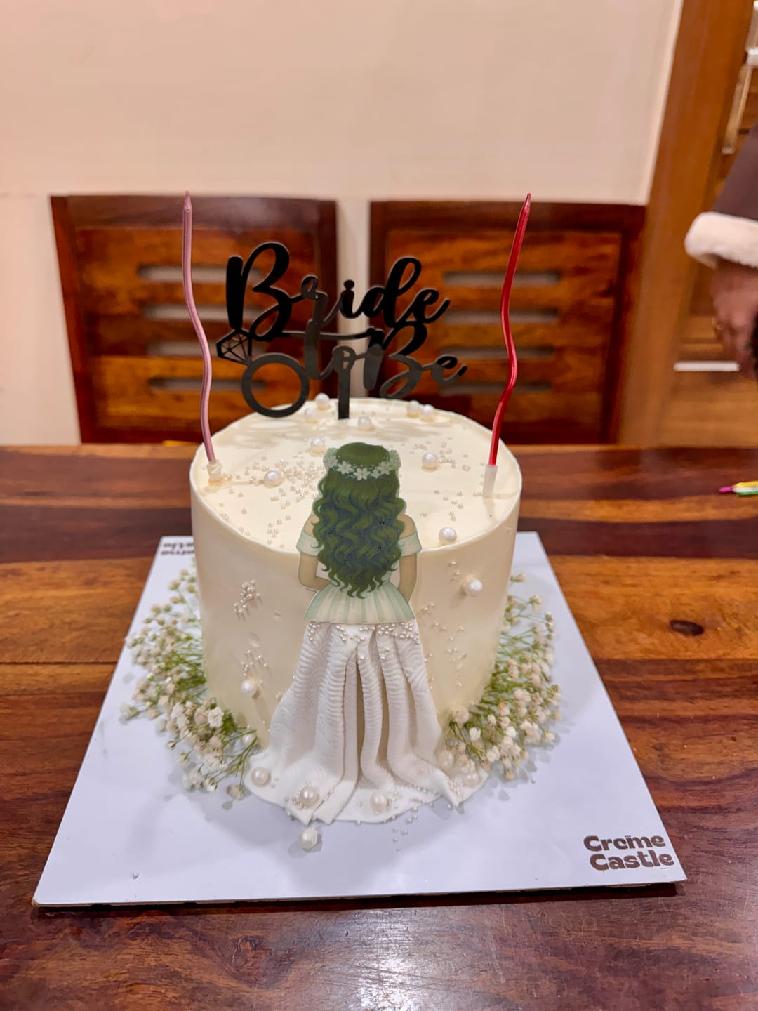 Customer photo review of Blossom Bride to Be Cake