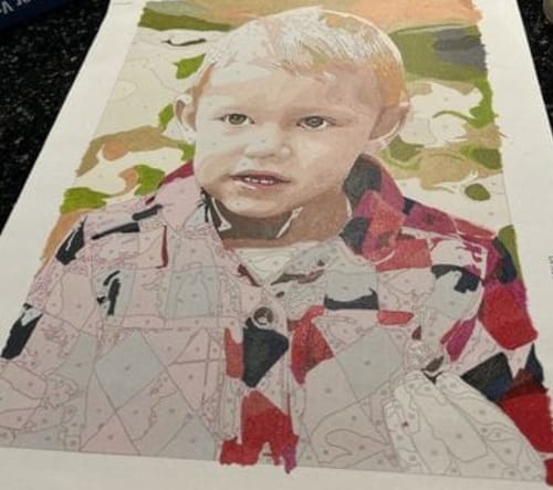 Customer photo review of Custom Portrait Paint By Numbers