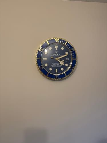 Customer photo review of Submariner Gold & Blue Style | Wall Clock