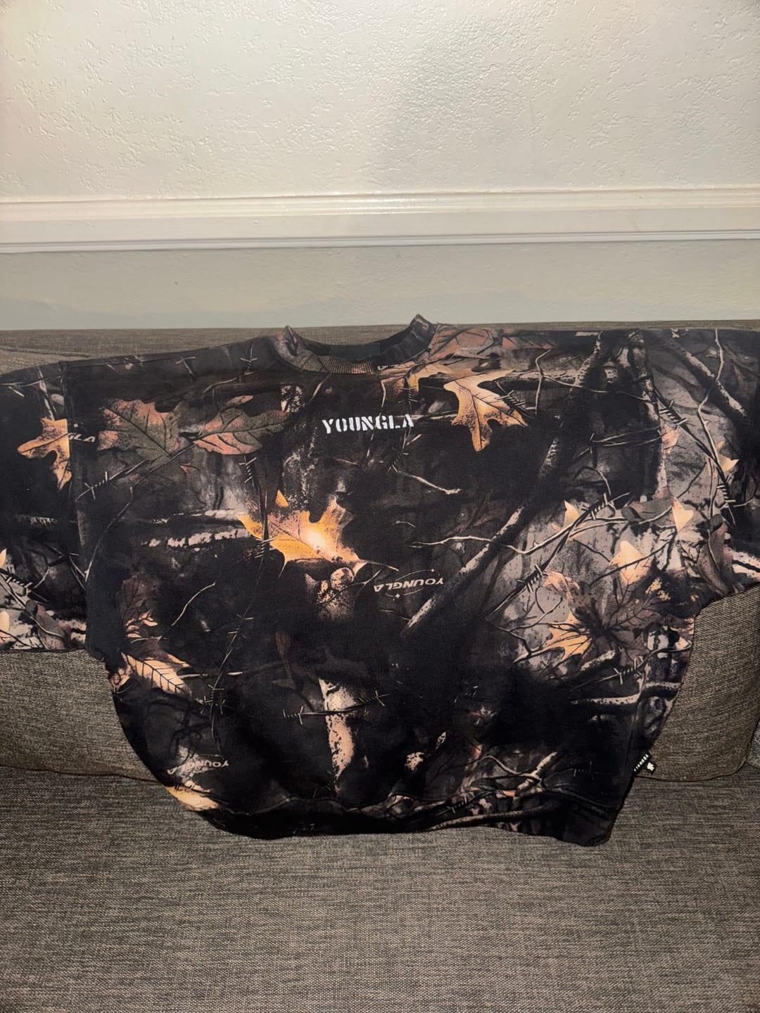 Customer photo review of 5206 - Tree Camo Collection - Crewnecks