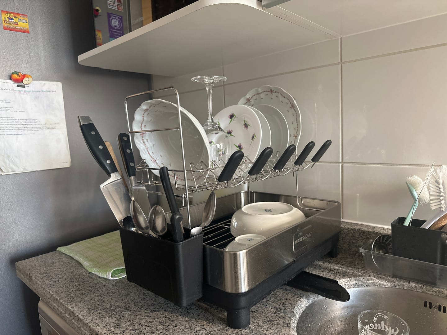 Customer photo review of Escurridor De Platos Inoxidable De 2 Niveles Organizador De Cocina