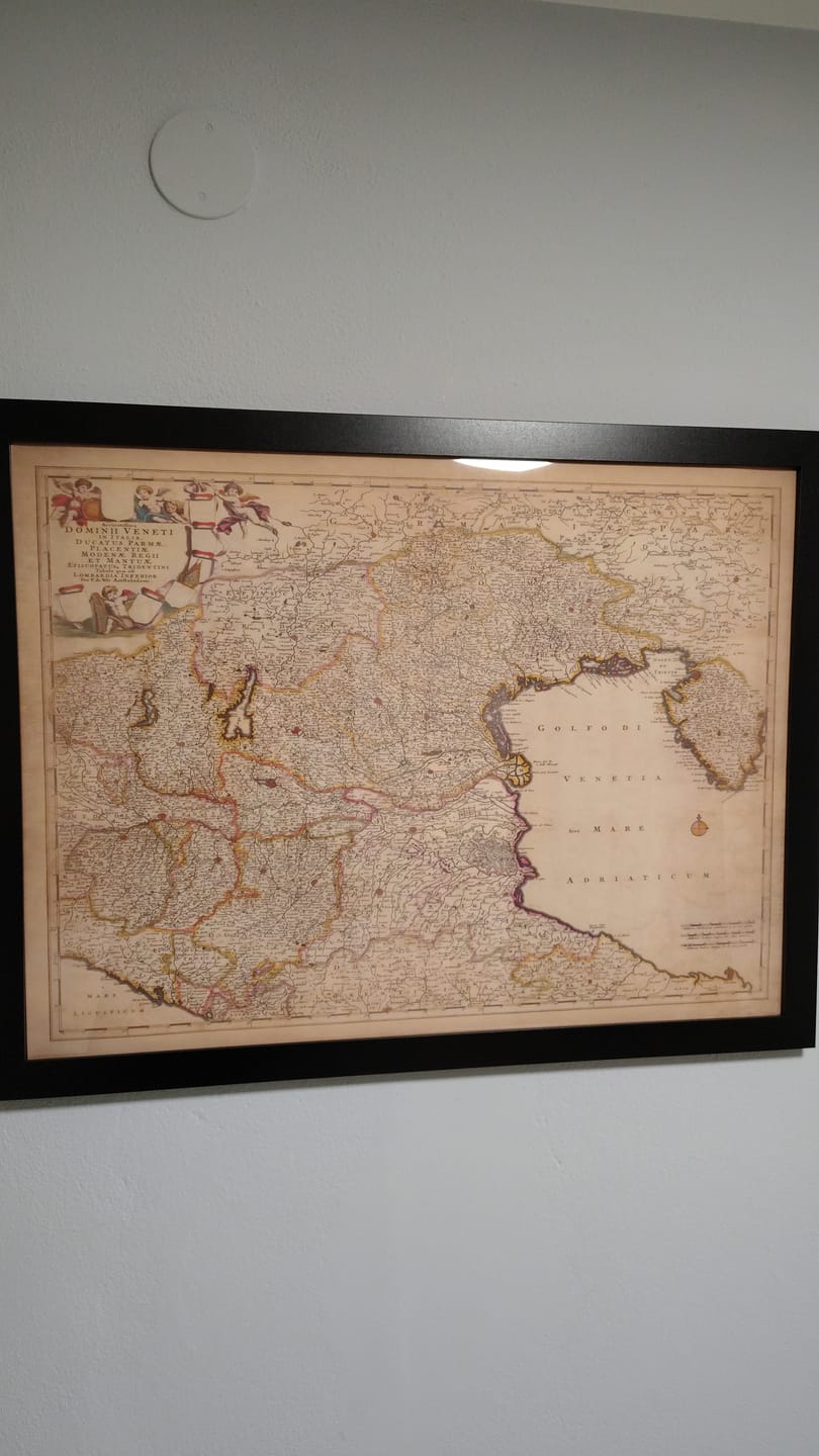 Customer photo review of Old Map of the Venetian Dominion by Visscher, 1690: Bologna, Florence, Venice, San Marino, Parco Alto Garda Bresciano