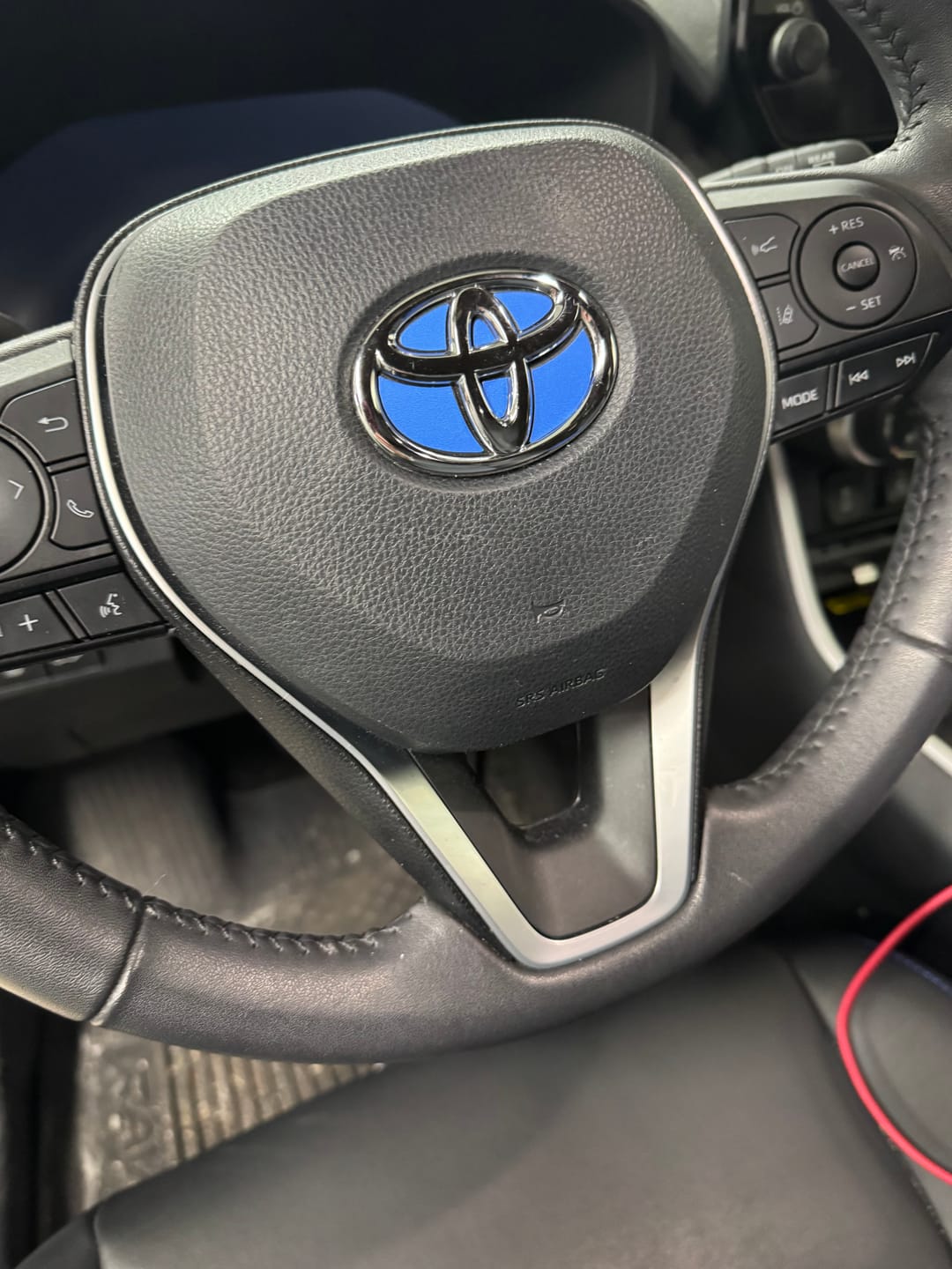 Customer photo review of Custom Color Steering Wheel Decal for Toyota Models 2007-2024