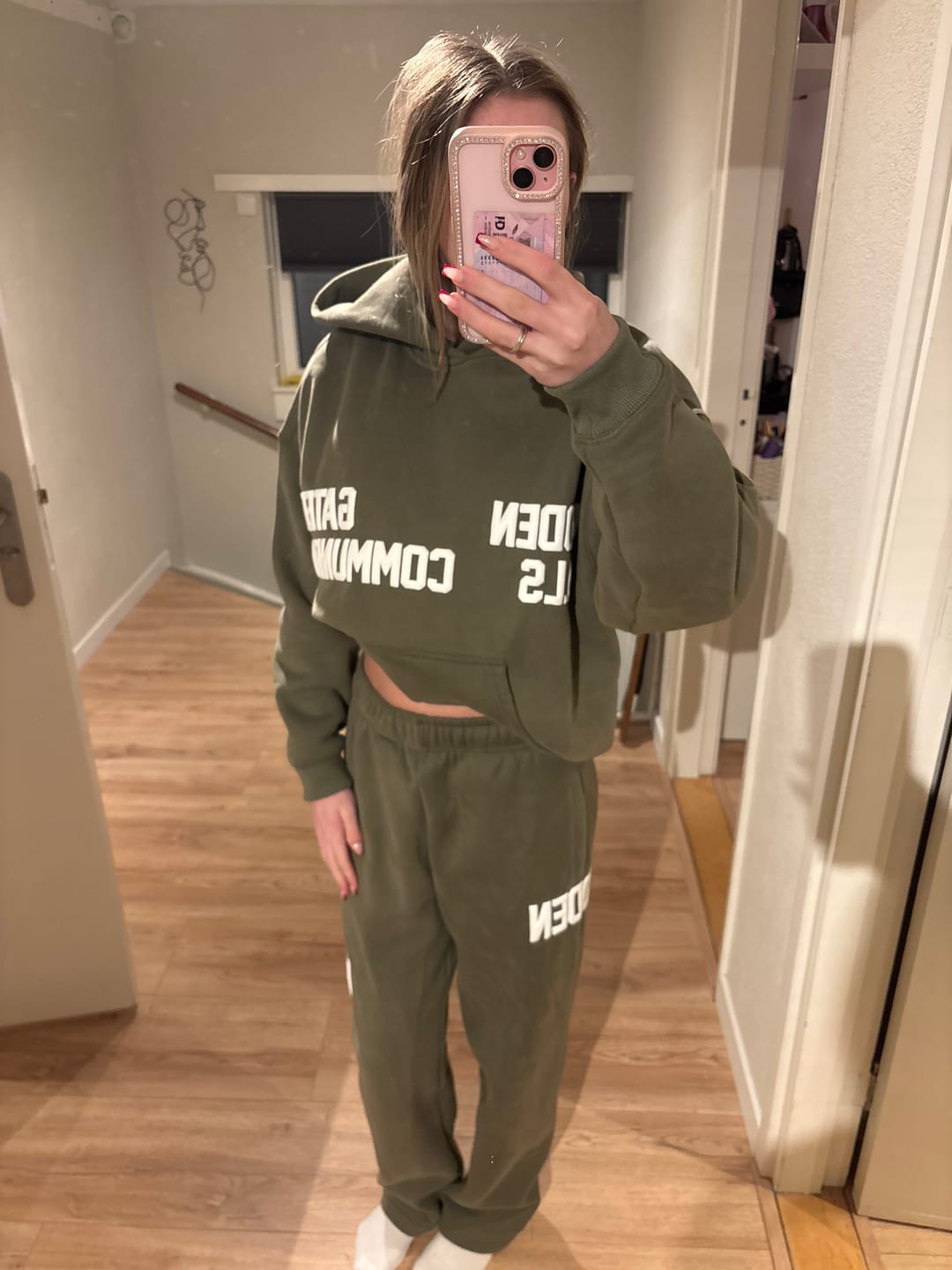Customer photo review of GATED COMMUNITY HOODIE SAGE