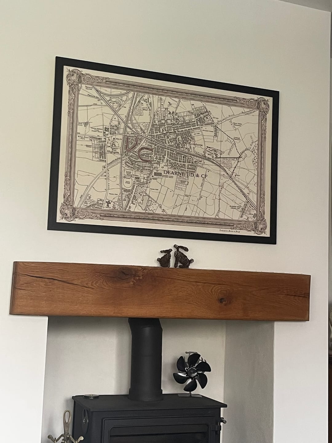 Customer photo review of Personalised Old Map - Make Your Own 1800s and 1900s Ordnance Survey Postcode/Zipcode Street Map