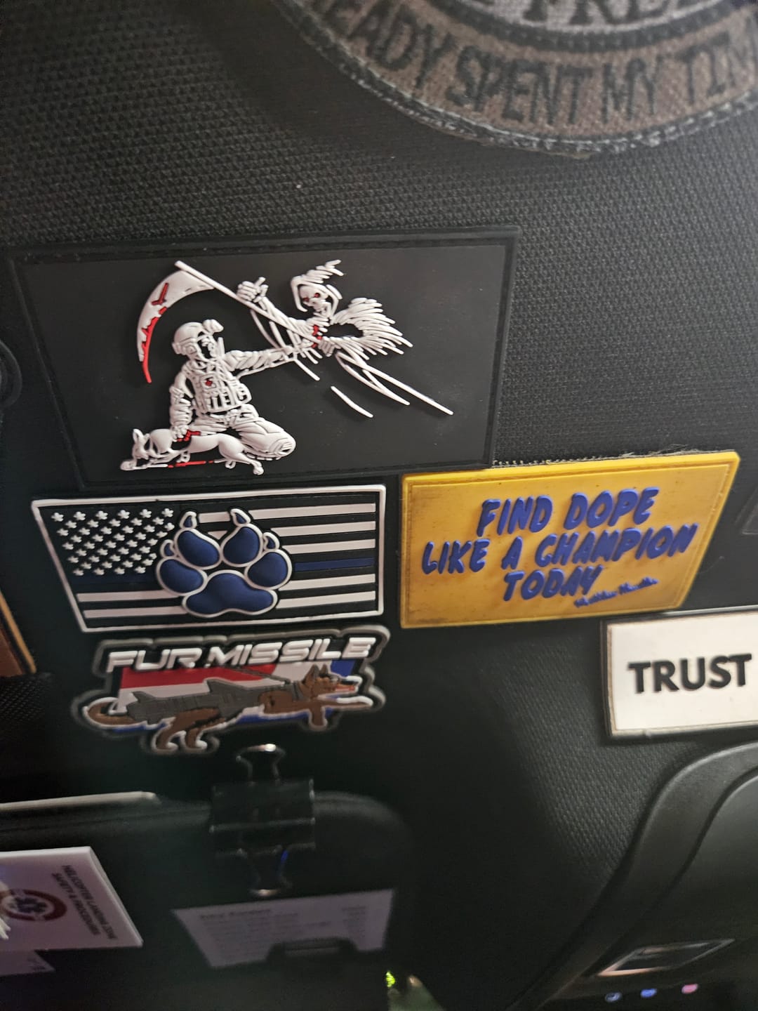 Customer photo review of Denying Death K9 Handler Morale Patch