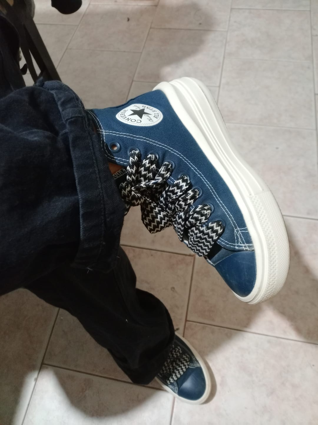 Customer photo review of Zapatillas Converse Chuck Taylor Move Hi Platform Azul Blanco