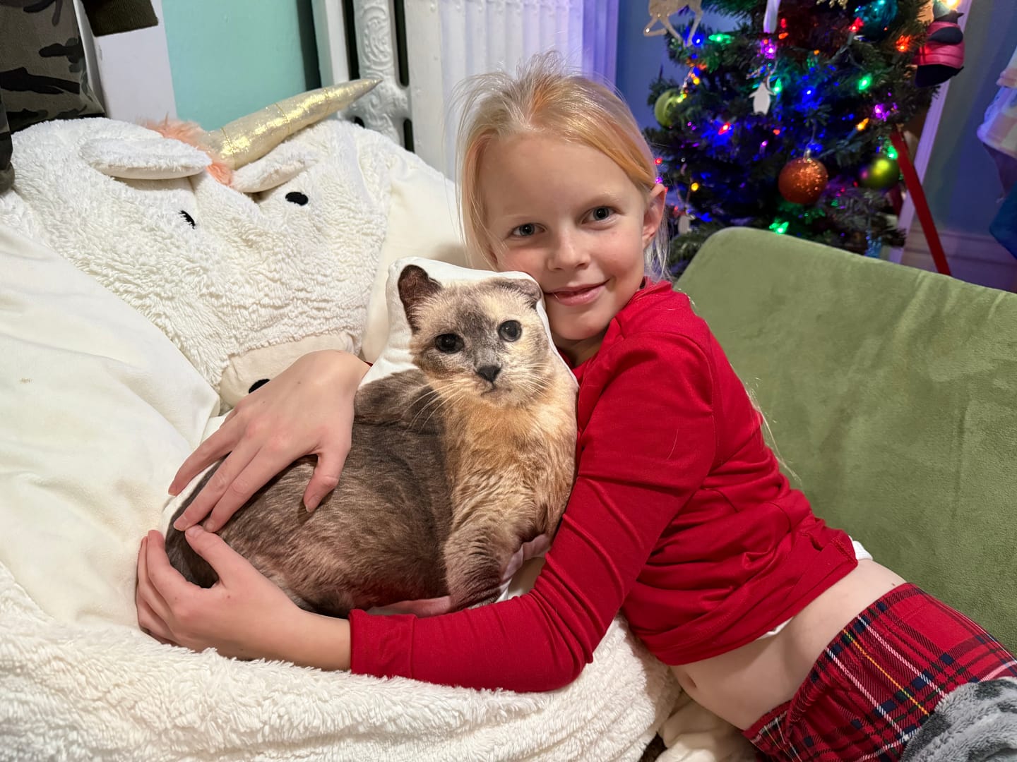 Customer photo review of Custom Pet Shaped Pillow that Look Like your Pet - ThePetPillow