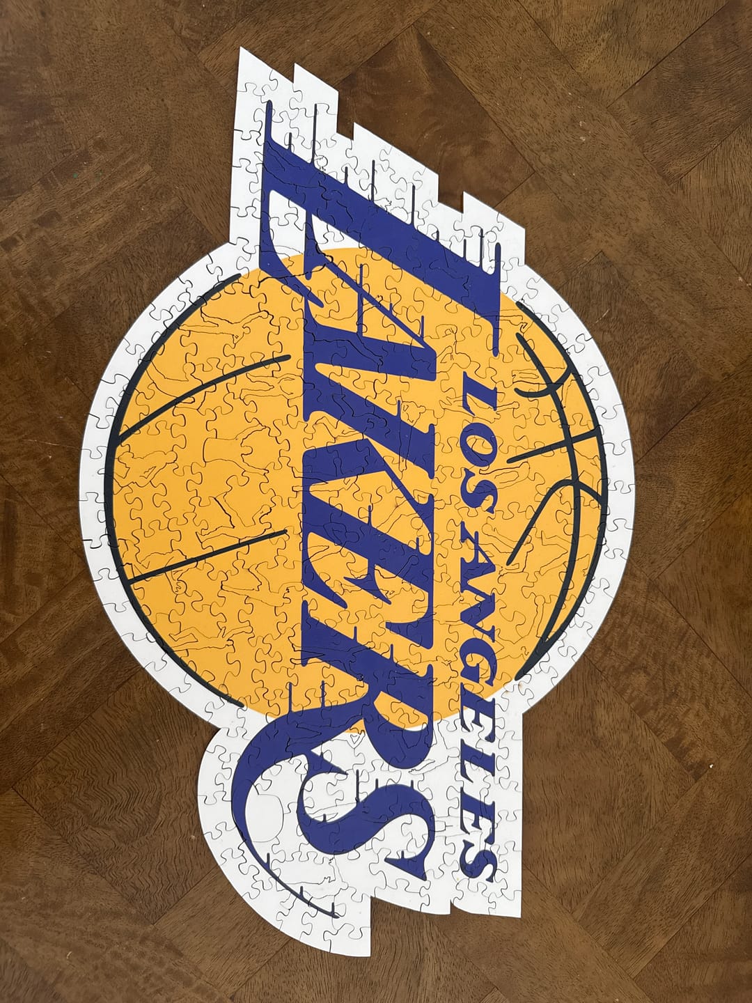 Customer photo review of Los Angeles Lakers™ - Wooden Puzzle