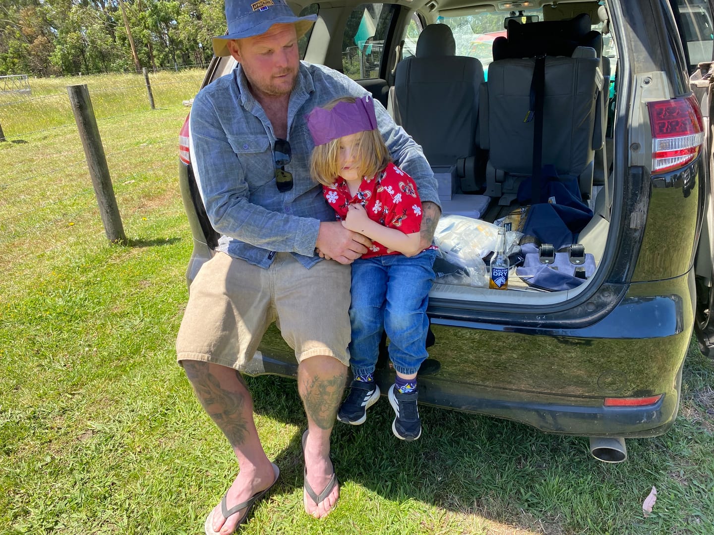 Customer photo review of Bucket Hat, Blue