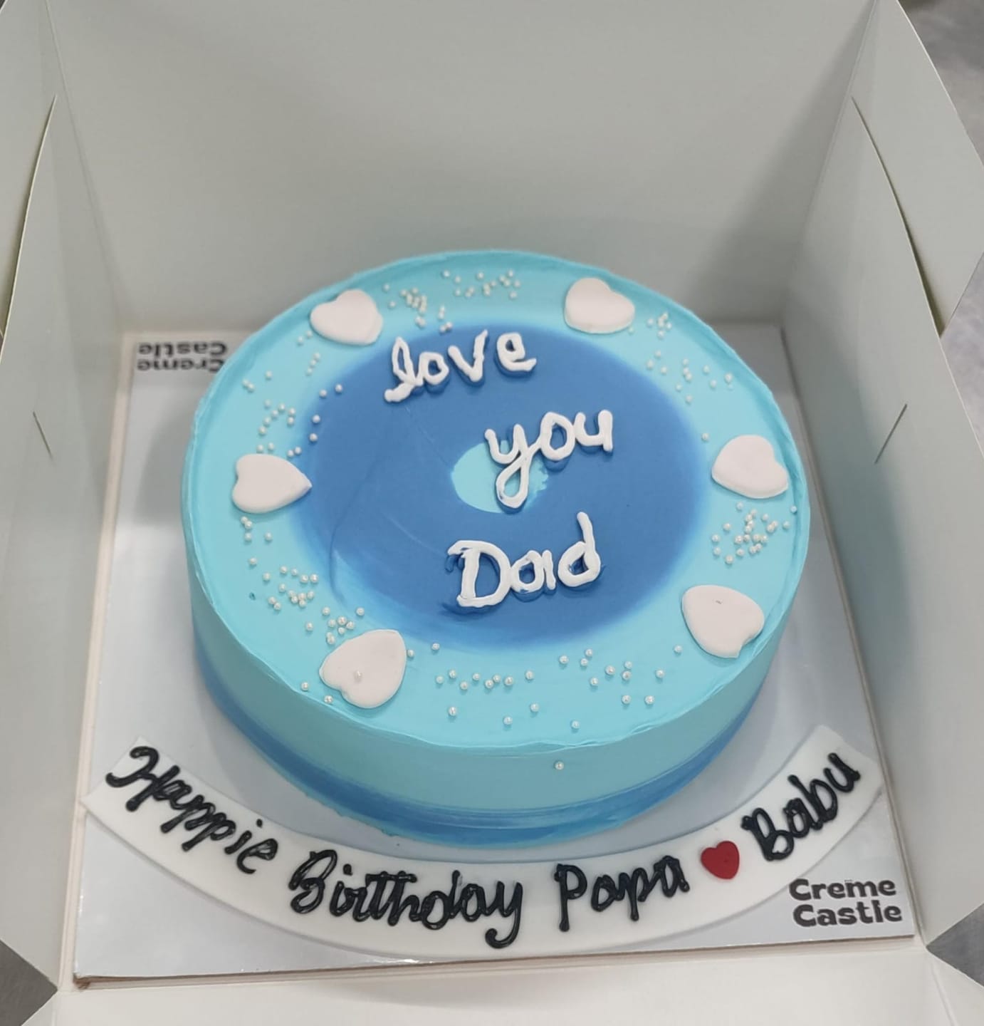 Customer photo review of Ombre Father Day Bento Cake