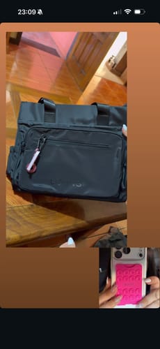 Reseña con foto de un cliente sobre Bolso Nylon Strap Ajustable Computador Back To School